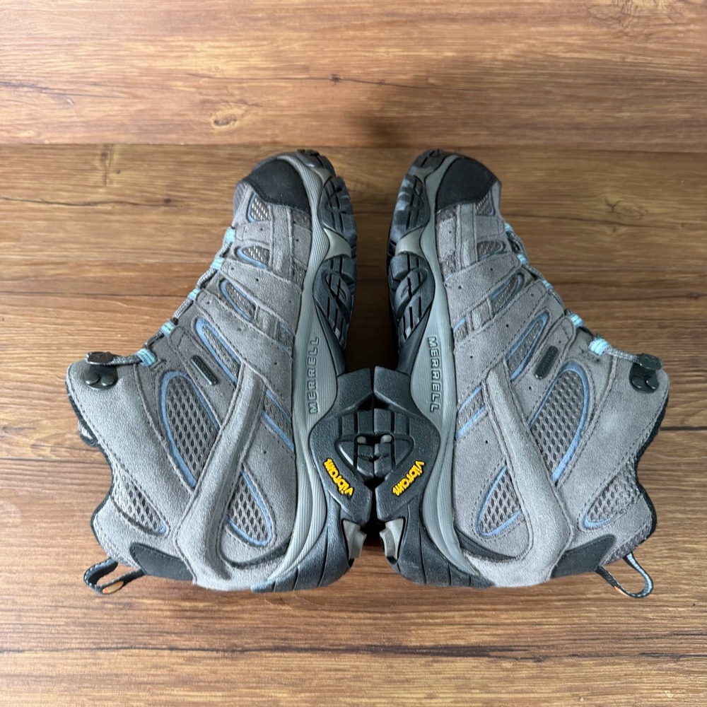 Merrell Moab 2 Mid Hiking Boots Waterproof Women’s Size 9 Lace Up Shoes Vibram - Picture 2 of 12